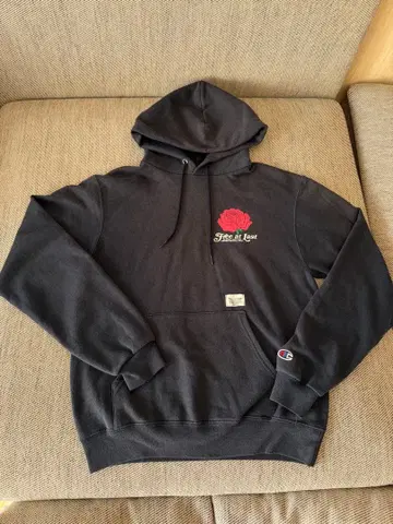 베드윈 Champion 후드 부착 맨투맨 네이비