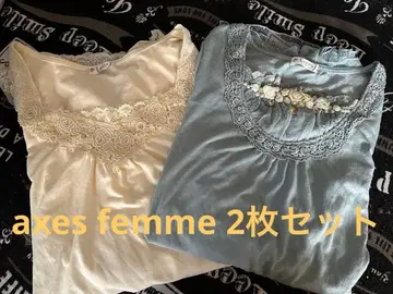 axes femme 아이보리 스카이블루 긴팔 상의 2세트