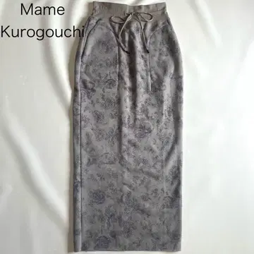 [ 마메쿠로구치 ] 플로럴 스커트 그레이 꽃무늬 2024SS 최근 모델