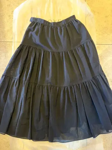 르네 Rene 롱 스커트 사이즈 38 블랙