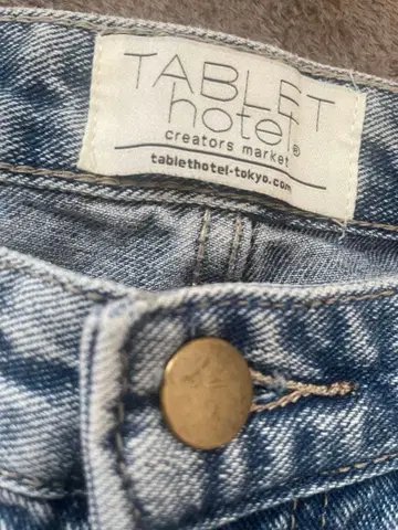 TABLET hotel sudo 데미지 테이퍼드 데님