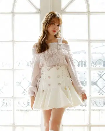 LIZLISA, 단종 사이드 레이스업 밑단 프릴 치마바지