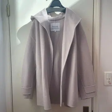 마이 스트라다 후드 리버 코트 핑크 베이지