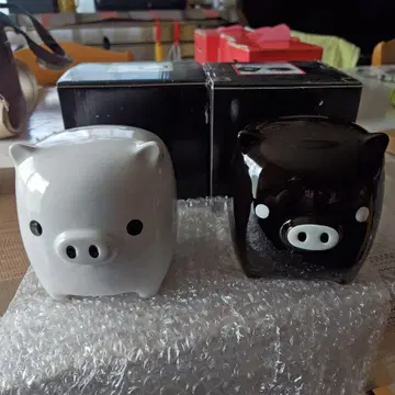 모노크로 부 저금통 세트 (화이트 블랙)