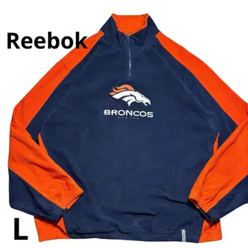 리복 NFL 브롱코스 BRONCOS 하프 지퍼 플리스 L