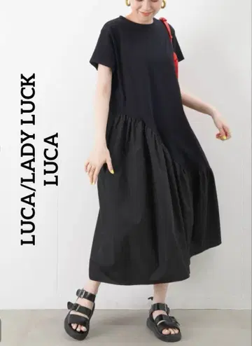 LUCA/LADY LUCK LUCA 아지메 티어드 원피스 블랙
