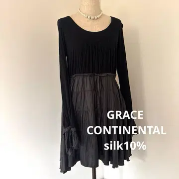 그레이스 콘티넨탈 실크 혼방 원피스 드레스 36