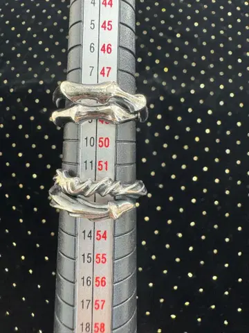 실버 925 본 링 세트