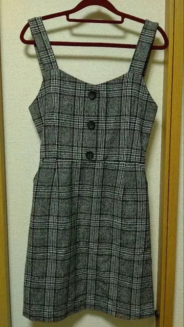 체크 무늬 M 사이즈 원피스