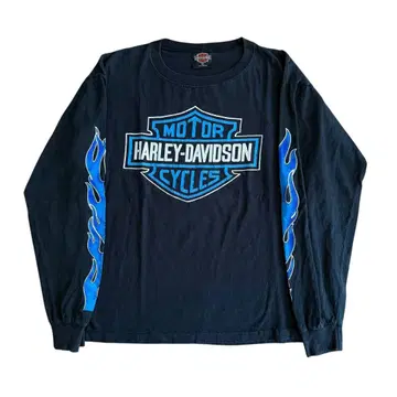 XL 할리 데이비슨 90s 블루 프레임 롱T