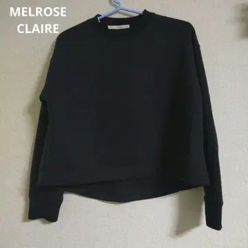 MELROSE CLAIRE 와플 크롭 크루넥 컷 풀오버