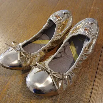 골드 발레 슈즈 리본 포함 39