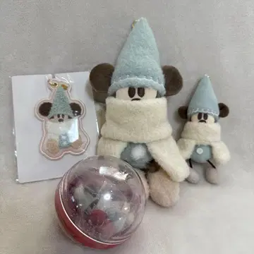 릴린린 캡슐 토이 봉제 인형 참 바 키체인 스카이블루