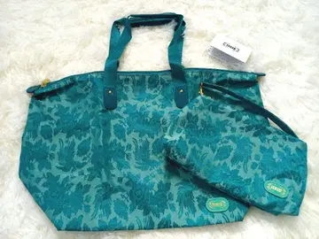 새상품급 [ FEILER ] 페이러 파우치 포함 토트백 자카드 그린