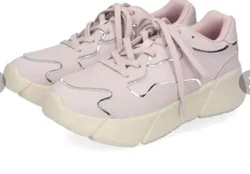 메탈릭 라인 통굽 스니커즈 23cm