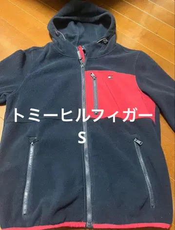 TOMMY HILFIGER 플리스 자켓 S 네이비/레드