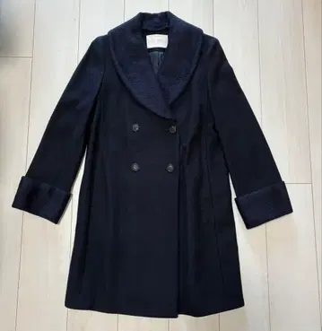 [보르지] 투모로우랜드 미디 기장 코트 네이비 36