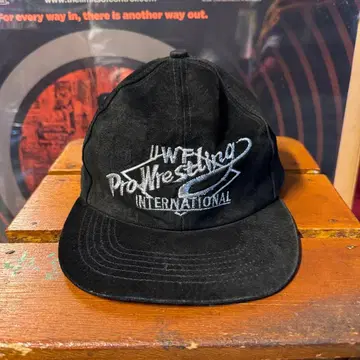 90s vintage UWF  벨로아 캡 프로레슬링 블랙