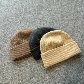 새상품 캐시미어 니트 모자 여성용 남성용 모자 비니 겨울 방한