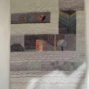 그레이 계열 후쿠로 오비 기하학 패턴