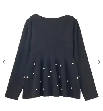 COCODEAL 비쥬 부착 페플럼 니트