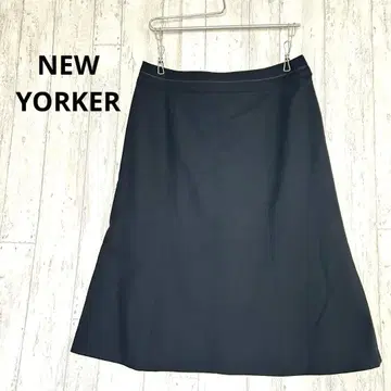 뉴요커 NEWYORKER 울 무릎 기장 스커트 [ L ] 블랙