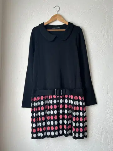 MARY QUANT 니트 원피스 도트 M 일본제