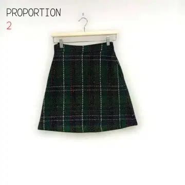 PROPORTION 체크 무늬 타이트 스커트 사이즈 2