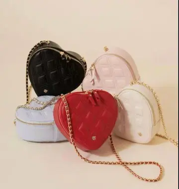 SNIDEL 하트 퀼팅 백 레드