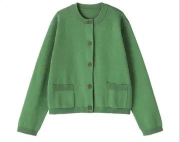 그린 버튼 가디건
