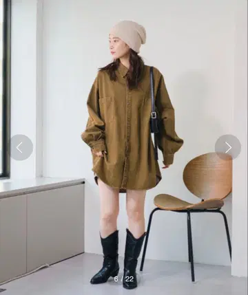 kastane 데님 가죽 셔츠 긴팔 완판템