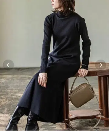 Noble 컬러 블록 니트 원피스