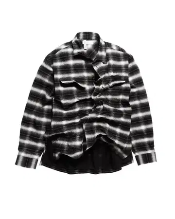 H&M x 글렌 마틴스 포일드 플란넬 오버 사이즈 셔츠