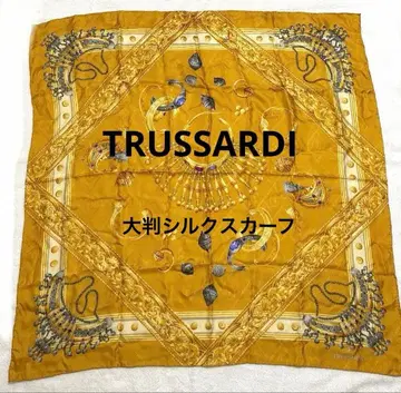 TRUSSARDI 골드 주얼리 패턴 스카프