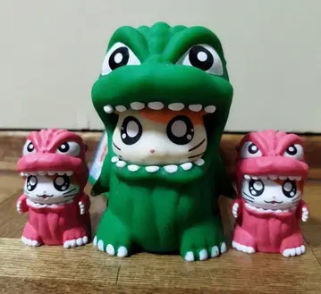 고지햄 군 그린 고질라 스토어 한정판 미니 고지햄 군 핑크 2마리