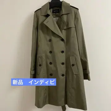 [ 새상품 ] INDIVI 베스트 포함 트렌치코트 카키