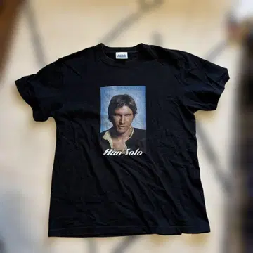 한 솔로 프린트 티셔츠 블랙