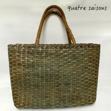 [ quatre saisons ] 가죽 메쉬 토트백 / 바스켓백 스타일