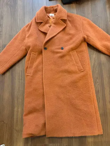 Ungrid 오렌지 더블 브레스트 롱 코트 S 사이즈