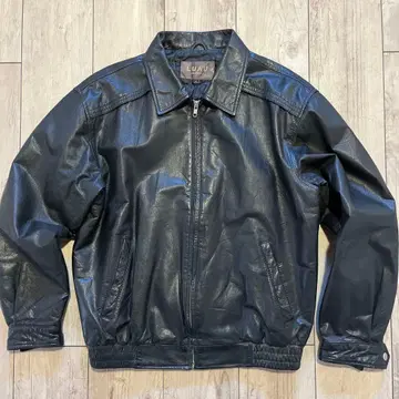 LUAV 블랙 가죽 자켓 L 구제 의류 소가죽