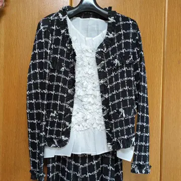 스페치오 가디건 & 큐롯 스커트