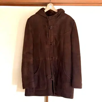 80s 빈티지 무스탕 코트 브라운 더플 코트