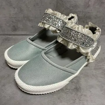 [ 메리제니 ] ( M ) 스니커즈 스트랩 메쉬 글리터 프릴