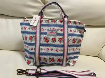 Cath Kidston (캐스키드슨) 꽃무늬 토트백/스트라이프/새상품