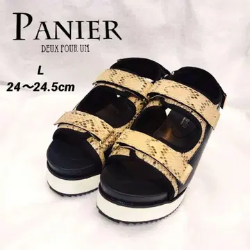새상품 PANIER 파니에 스포츠 샌들 블랙/베이지 L 24~24.5