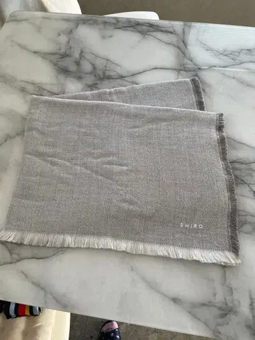 미사용 SHIRO 울 스톨 라이트 그레이