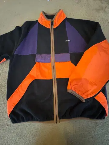 XLARGE 플리스 자켓 블랙/오렌지/퍼플 M 사이즈