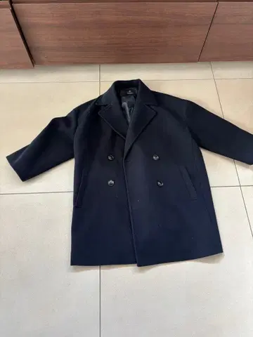 나노 유니버스 네이비 더블 브레스트 코트