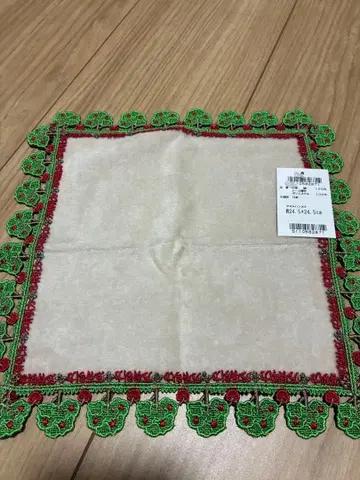 치카자와 레이스 타월 손수건/만유인력 사과 시즌 한정품