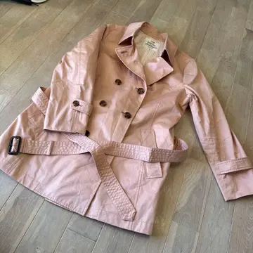 23구 여성용 코트 핑크 트렌치코트 온워드 카시야마